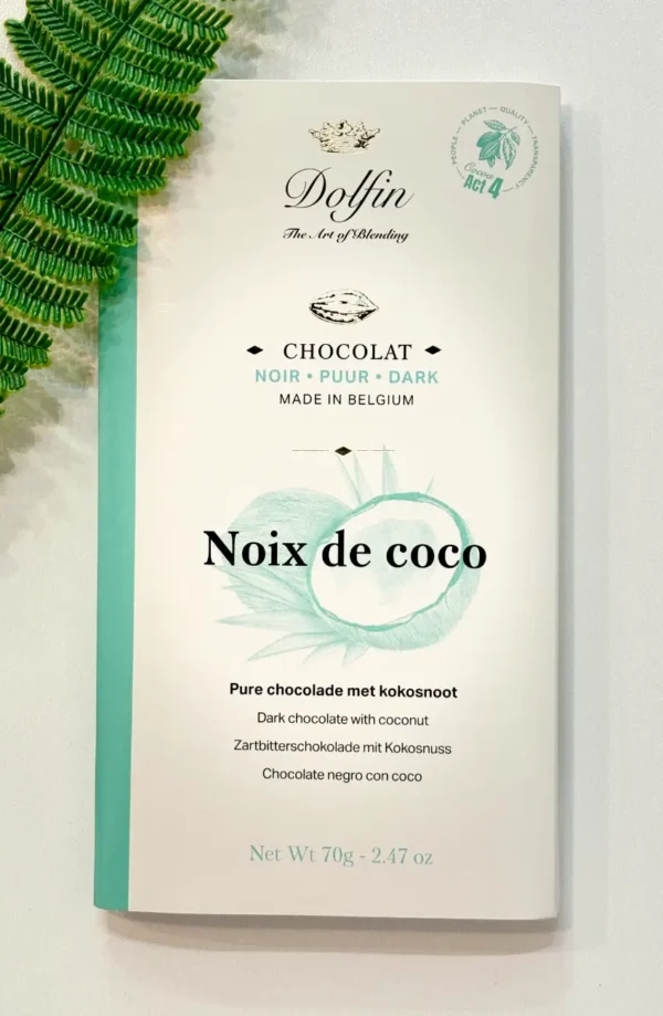 Chocolat Dolfin à la Noix de Coco – Saveur Exotique