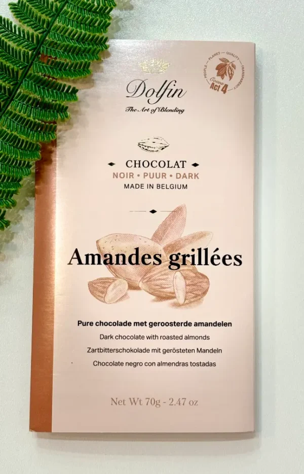 Chocolat Noir aux Amandes Grillées – Dolfin Intense