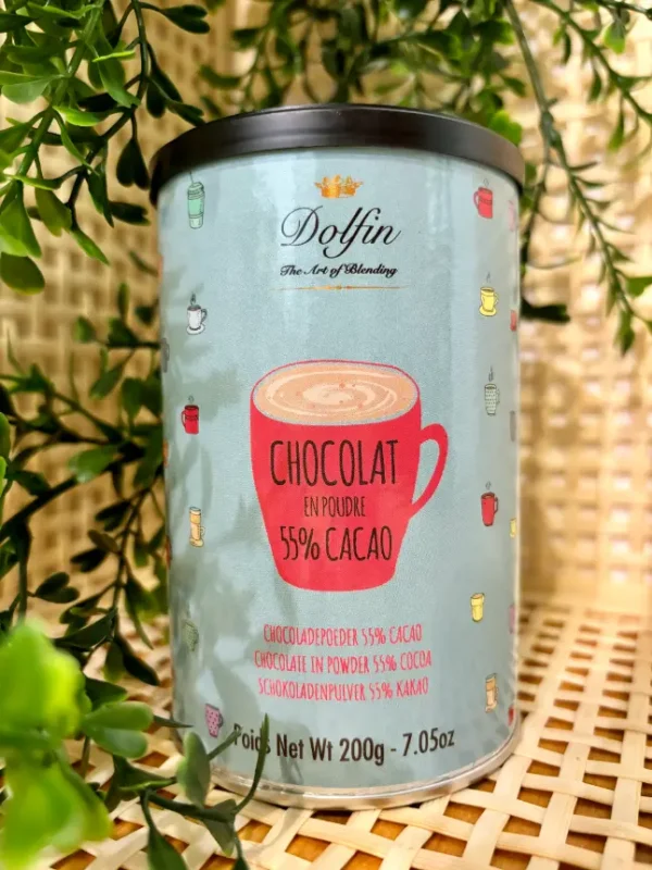 Chocolat en Poudre Dolfin 55% de Cacao – Intense et Crémeux